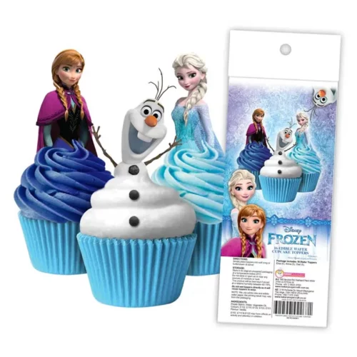 DISNEY FROZEN Edible Wafer Cupcake Toppers 16 Pack