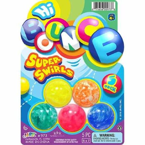 Hi Bounce Balls Super Swirls 5 Pack