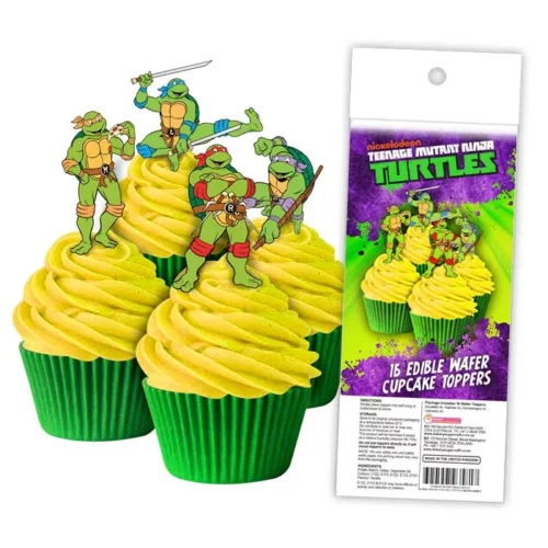 Teenage Mutant Ninja Turtles Edible Wafer Cupcake Toppers 16 Pack