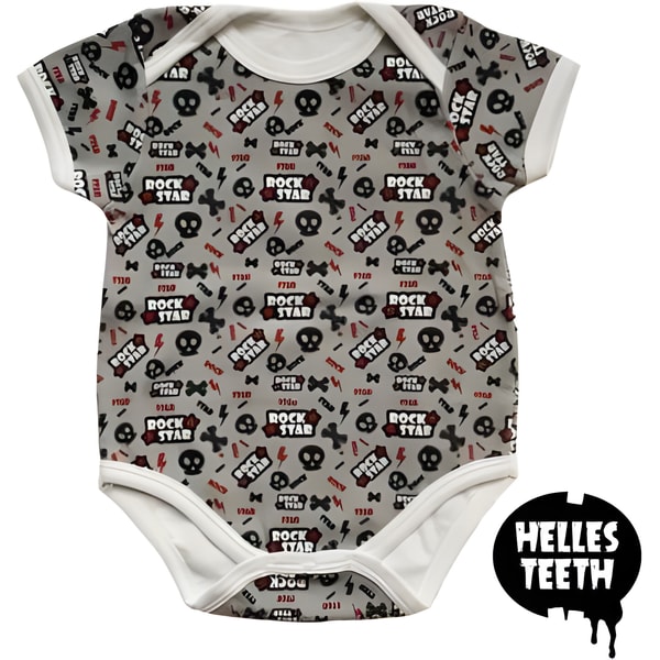 Metallimonsters Rockstar Baby Onesie 3–6 Months – Cotton Infant Bodysuit 1 Metallimonsters Rockstar Baby Onesie 3–6 Months – Cotton Infant Bodysuit