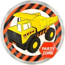 Construction Tableware - Paper Plates - 23cm - 8 Pack
