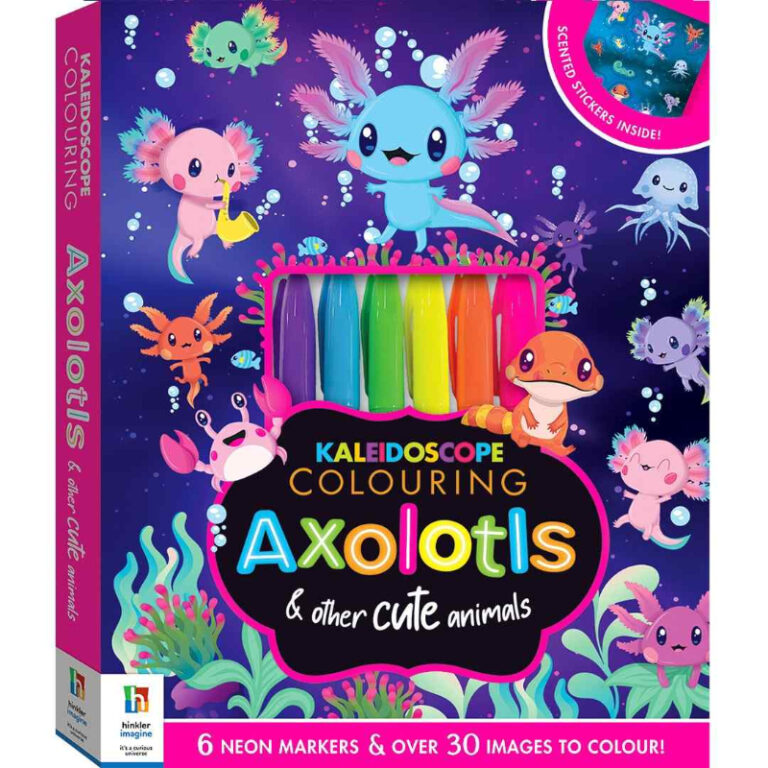 Kaleidoscope Colouring Kit - Axolotls - Thomas Online