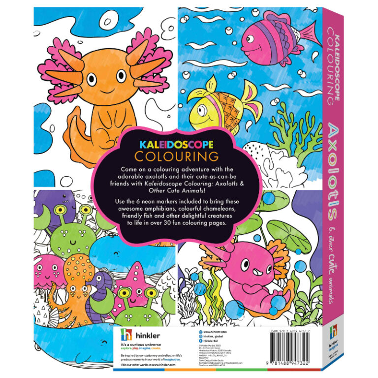 Kaleidoscope Colouring Kit - Axolotls - Thomas Online