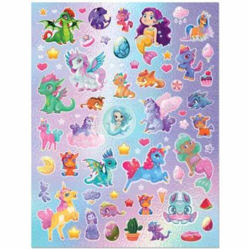 Kaleidoscope Sticker Colouring Book - Magical Creatures - Image 4