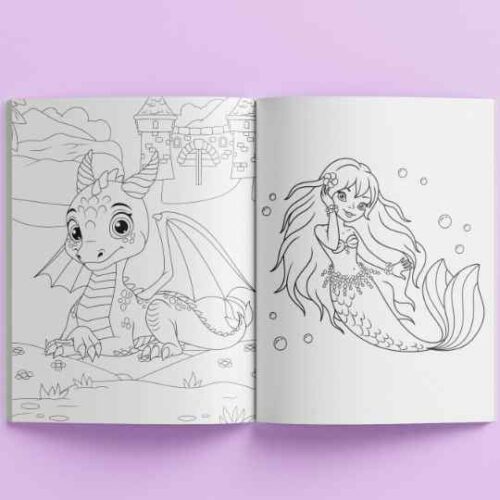 Kaleidoscope Sticker Colouring Book - Magical Creatures - Image 3