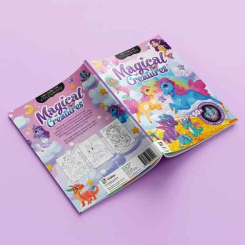Kaleidoscope Sticker Colouring Book - Magical Creatures - Image 5