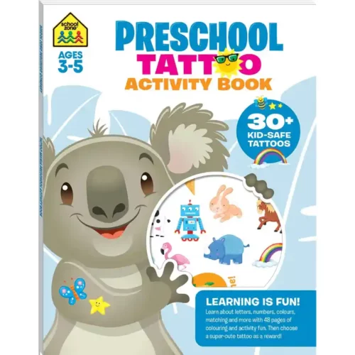 School Zone Preschool Tattoo Activity Book