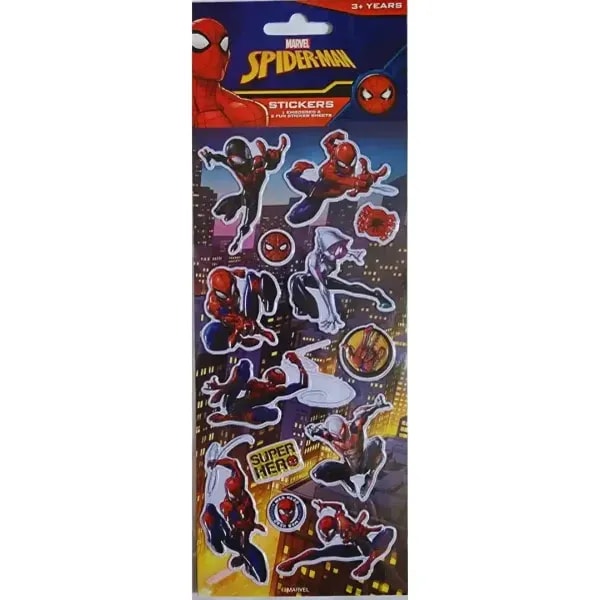 Marvel Spiderman Stickers 3 Pack – 1 Embossed Sheet 1 Marvel Spiderman Stickers 3 Pack – 1 Embossed Sheet