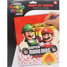Super Mario Paint By Water Activity Book with Paint Brush
