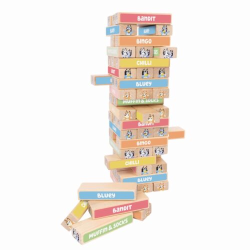 Bluey Wooden Tumbling Tower - Image 3