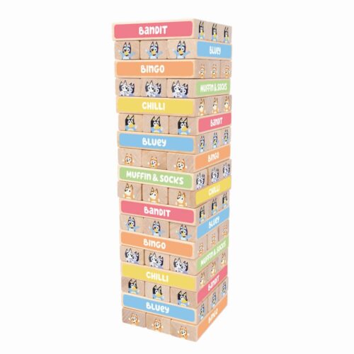 Bluey Wooden Tumbling Tower - Image 5