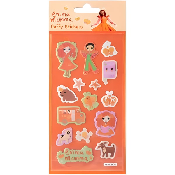 Emma Memma Puffy Stickers – 14 Stickers 1 Emma Memma Puffy Stickers – 14 Stickers