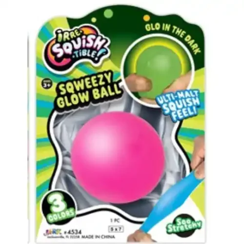 Irre-Squish-tible Ball - Glow in the Dark - Pink