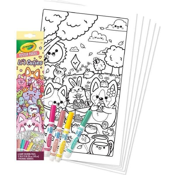 Crayola Lil Cuties Giant Colouring Poster Pages 6 Pack 1 Crayola Lil Cuties Giant Colouring Poster Pages 6 Pack