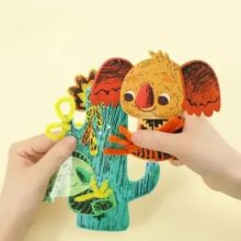 Alternative view of Avenir Scratch Fuzzy Koalas and Kangaroos Craft Kit