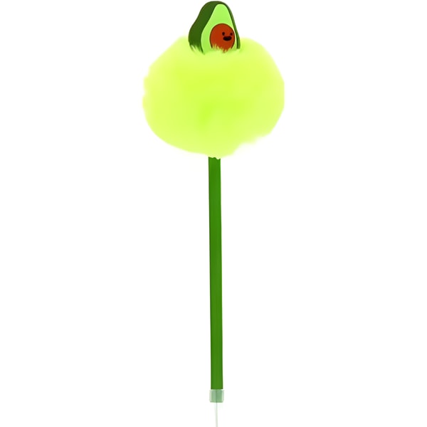Happy Zoo Novelty Avocado Pen Fluffy Pom Pom Blue Ink 1 Happy Zoo Novelty Avocado Pen Fluffy Pom Pom Blue Ink