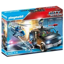 Playmobil Helicopter Pursuit Runaway Van