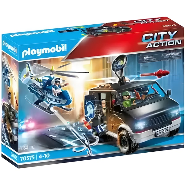 Playmobil Playset - Helicopter Pursuit Runaway Van 1 Playmobil Playset - Helicopter Pursuit Runaway Van