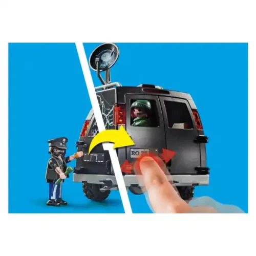 Playmobil Helicopter Pursuit Runaway Van - Image 3