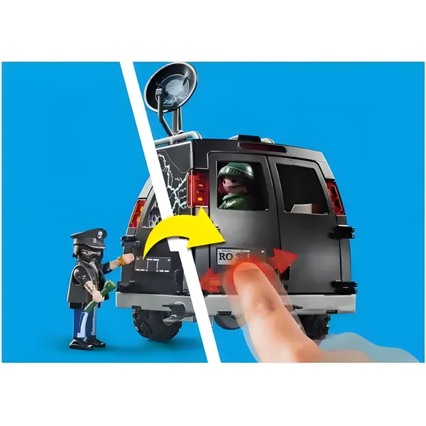Playmobil Playset - Helicopter Pursuit Runaway Van 3 Playmobil Playset - Helicopter Pursuit Runaway Van - Image 3