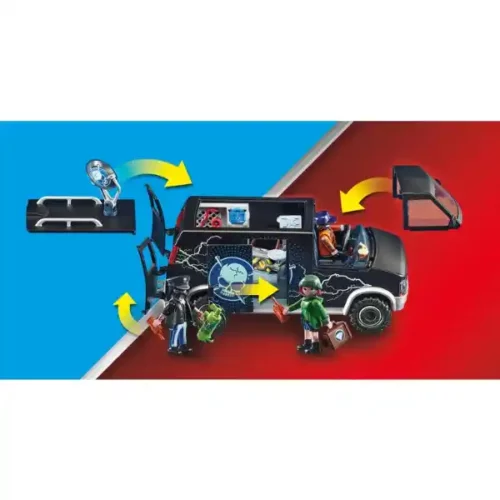 Playmobil Helicopter Pursuit Runaway Van - Image 6
