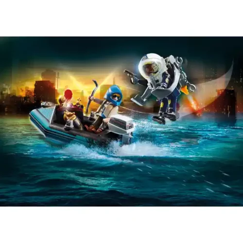 Playmobil Police Jet Pack With Boat - Image 3