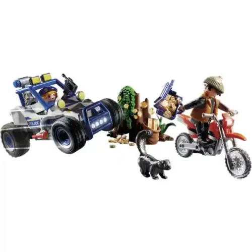 Playmobil Police Off Road Car and Thief - Image 2