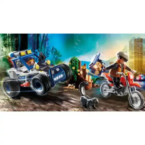 Playmobil Police Off Road Car and Thief - Image 3