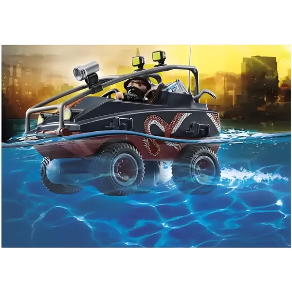Playmobil Playset - Police Parachute Amphibious Vehicle 3 Playmobil Playset - Police Parachute Amphibious Vehicle - Image 3