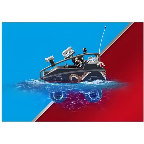 Playmobil Playset - Police Parachute Amphibious Vehicle 6 Playmobil Playset - Police Parachute Amphibious Vehicle - Image 6