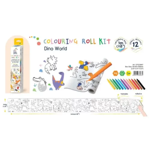 Haku Yoka Colouring Roll Kit Dino World - Image 5