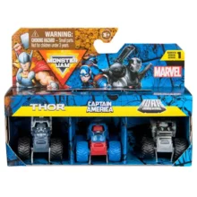Monster Jam Mini - 3 Pack - Marvel Thor, Captain America and War Machine