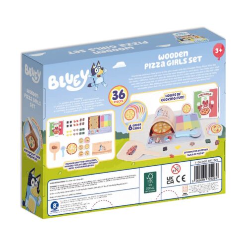 Bluey Wooden Pizza Girls Set - Image 4