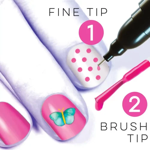 Sparkle Dual Tip Nail Pen Kit - Pink - Image 2