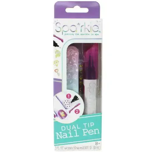 Sparkle Dual Tip Nail Pen Kit - Purple