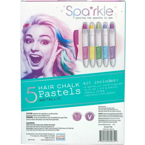 Sparkle Hair Chalk - 5 Pack - Metallic - Image 3