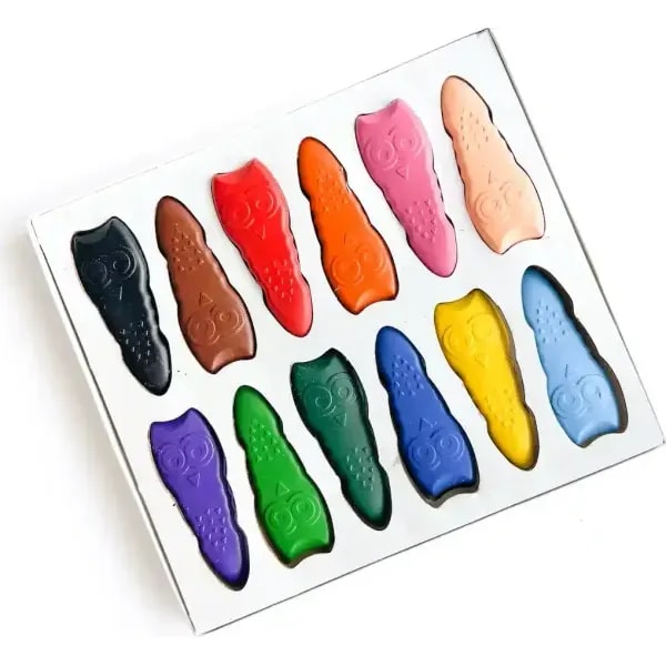 Haku Yoka Crayons 12 Pack Owl 3 Haku Yoka Crayons 12 Pack Owl - Image 3