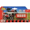 Maisto Mini Work Machine Tractor with Trailer - Massey Fergussen 8S.265 with Silage Trailer