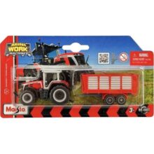 Maisto Mini Work Machines Tractor with Trailer Massey Ferguson 85.265 with Silage Trailer