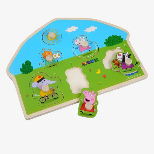 Peppa Pig Jigsaw Puzzle - Wooden - Playground - Image 2