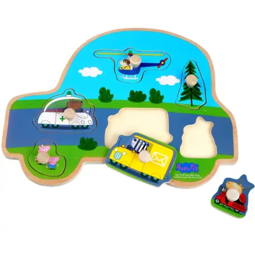 Peppa Pig Jigsaw Puzzle - Wooden - Transportation