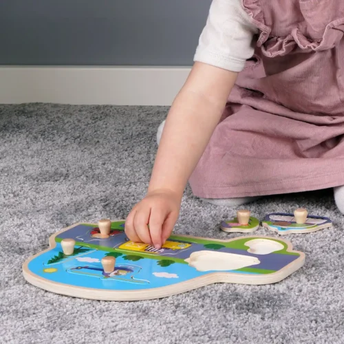 Peppa Pig Jigsaw Puzzle - Wooden - Transportation - Image 2