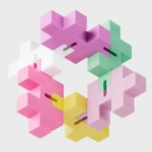 Alternative view of Plus Plus Hexel - Bubblegum