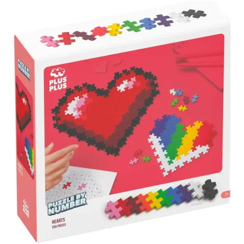 Plus Plus Puzzle By Number 250 Pieces - Hearts
