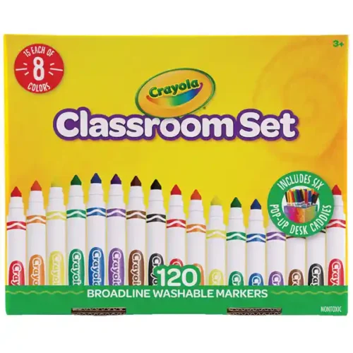 Crayola Classroom Markers – Broadline Washable 120 Pack