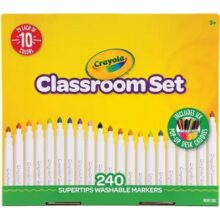 Crayola Super Tips Washable Markers Classroom Pack 240 Pack