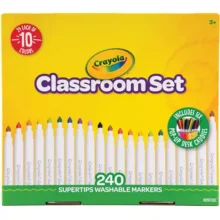 Crayola Classroom Markers – Super Tips Washable 240 Pack