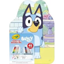 Crayola Bluey Colour and Sticker 45 Piece Art Set with Washable Markers