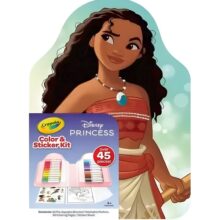 Crayola Disney Princess Colour and Sticker 45 Piece Art Set with Washable Markers