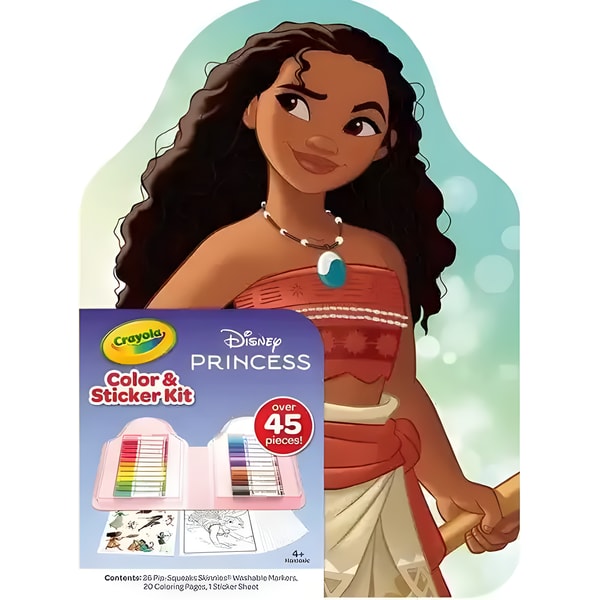 Crayola Disney Princess Colour and Sticker 45 Piece Art Set with Washable Markers 1 Crayola Disney Princess Colour and Sticker 45 Piece Art Set with Washable Markers
